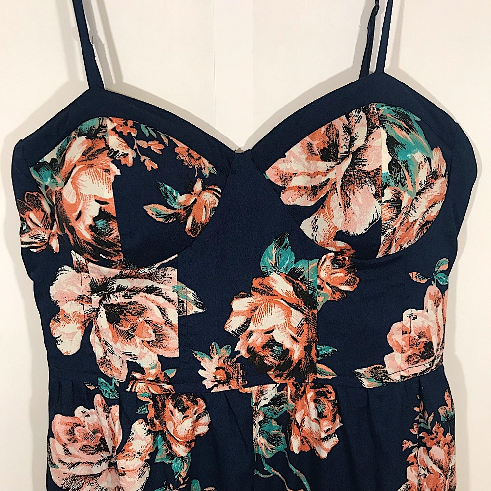 Band of gypsie floral long jumpsuit